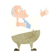 cartoon exasperated middle aged man N12