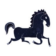 cartoon running black stallion N3