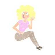 cartoon woman listening N10