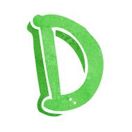 cartoon letter d N18