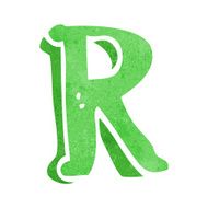 Cartoon Letter R N21