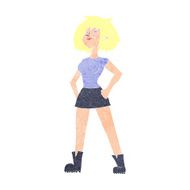 cartoon capable woman N11