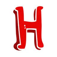Cartoon Letter H N22
