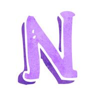 Cartoon Letter N N22