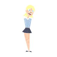 cartoon happy woman N303