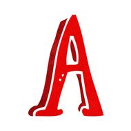cartoon letter a N21