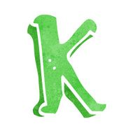 cartoon letter k N21