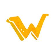 Cartoon Letter W N18