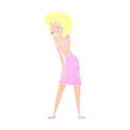 Cartoon Woman Laughing N14