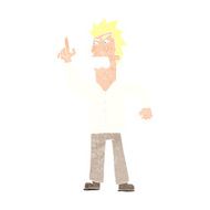 cartoon angry man making point N12