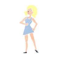 cartoon proud woman N31