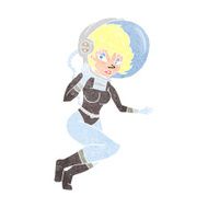 cartoon space woman N33