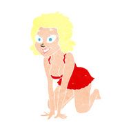 cartoon funny sexy woman N11