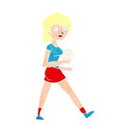 Cartoon Soccer Girl N17