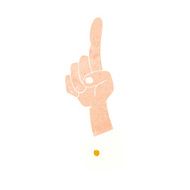cartoon pointing hand N63