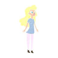 cartoon pretty girl N122