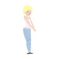cartoon content woman N12