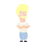 cartoon mustache muscle man N12