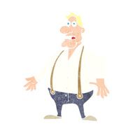 cartoon shocked man N144