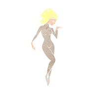 cartoon future space woman N12