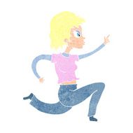 cartoon woman running and pointing N12