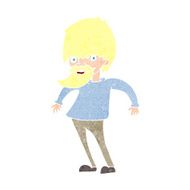 cartoon bearded man shrugging shoulders N9