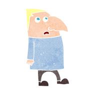 cartoon worried man N123