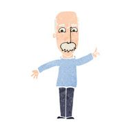 cartoon man issuing stern warning N12