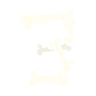 cartoon halloween bone number N110