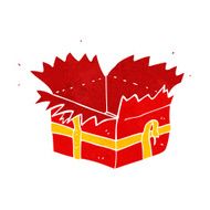 cartoon open present N12
