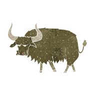 cartoon annoyed hairy cow N3