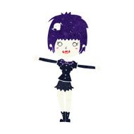 cartoon happy vampire girl N42
