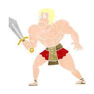 cartoon fantasy hero man N11