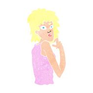 cartoon surprised woman N269