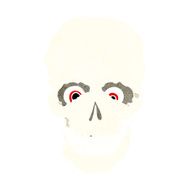 cartoon spooky skull N200
