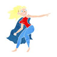 cartoon superhero woman pointing N12