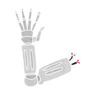 Cartoon Robot Arm N34