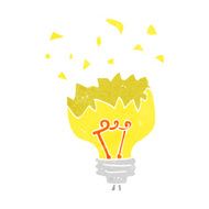 cartoon light bulb exploding N3