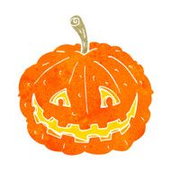 cartoon grinning pumpkin N11