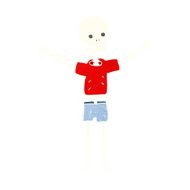 cartoon skeleton in clothes N11