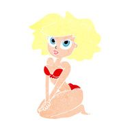 cartoon woman wearing bikini N10