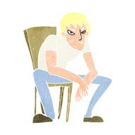 cartoon dejected man N11