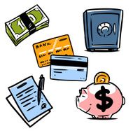 banking illustration icons set 1