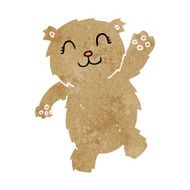 cartoon waving teddy bear N35
