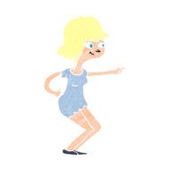 Cartoon Girl Pointing N36