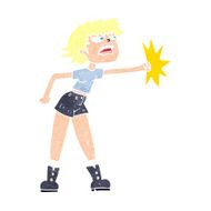 cartoon woman punching N11