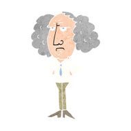 cartoon big hair lecturer man N9