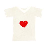 cartoon t shirt with love heart N11