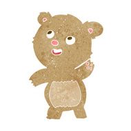 cartoon cute waving teddy bear N3