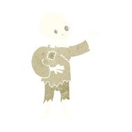 cartoon skeleton waving N11